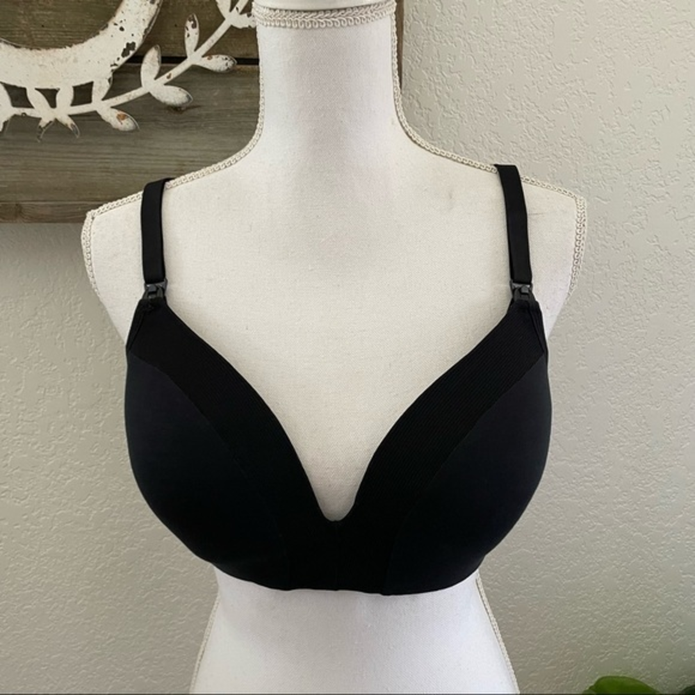 Lively black wireless racerback nursing bra size 36D